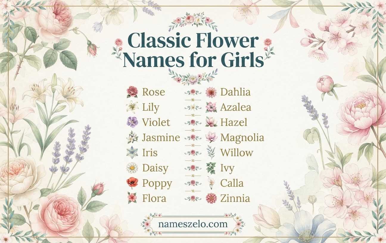 Classic Flower Names for Girls