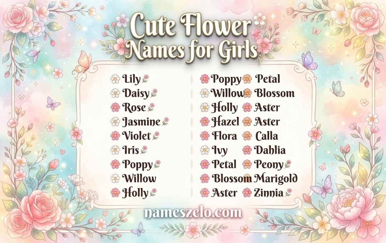 Cute Flower Names for Girls